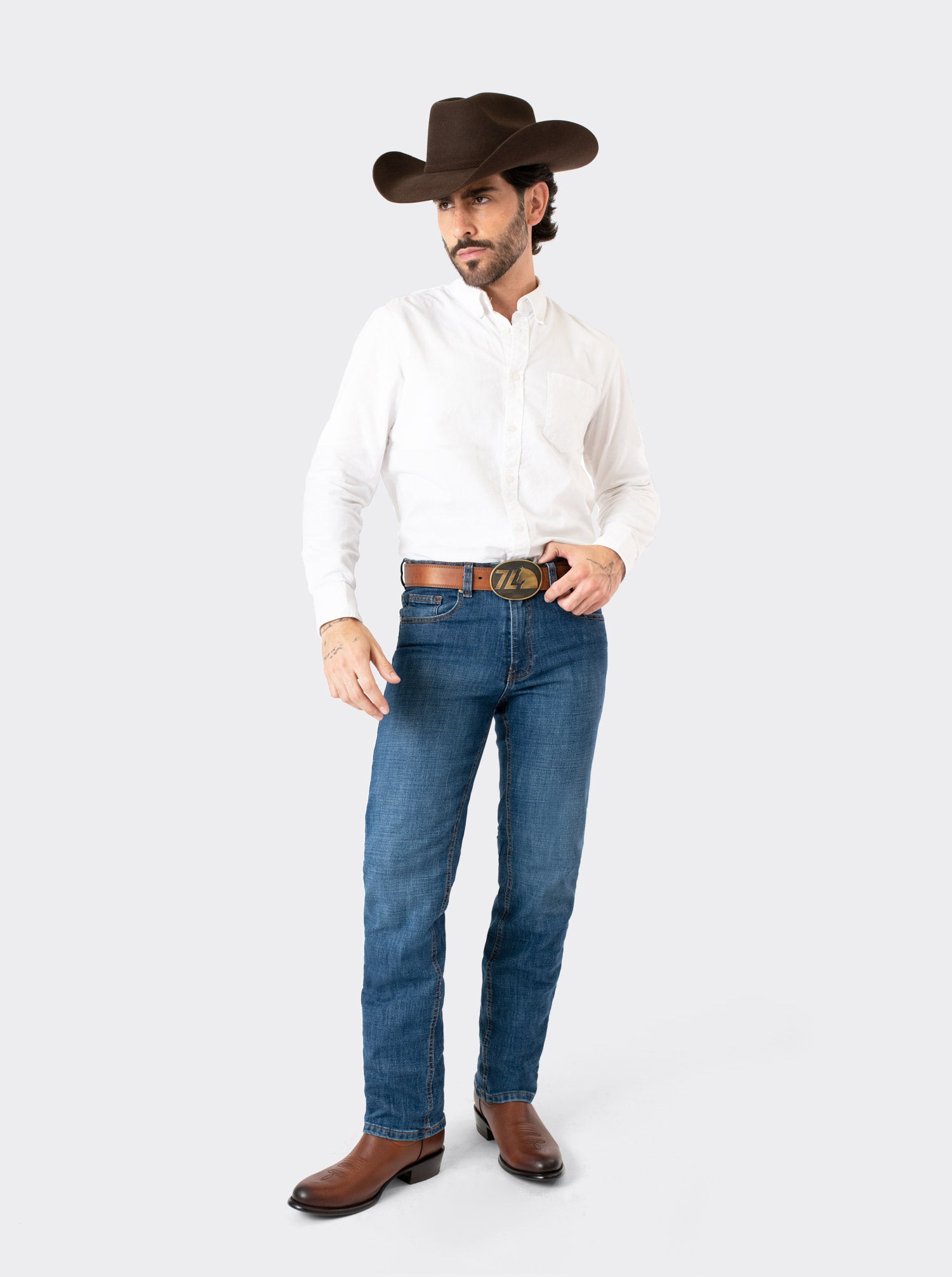 Pantalon Vaquero 7L CONFORT Corte Bota (boot cut) Indigo Stone