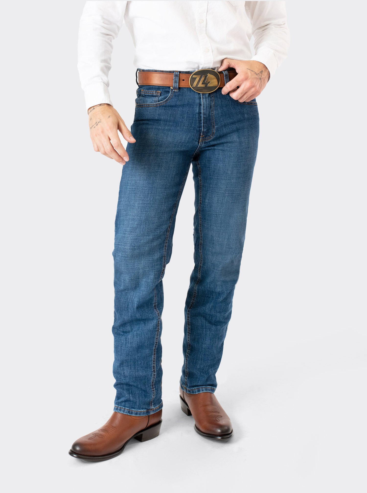Pantalon Vaquero 7L CONFORT Corte Bota (boot cut) Indigo Stone